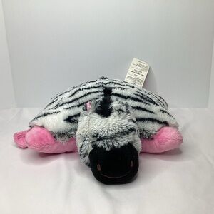 Pillow Pet Zebra Mini Plush Pee-Wees 2010 Original Black White Pink Retired
